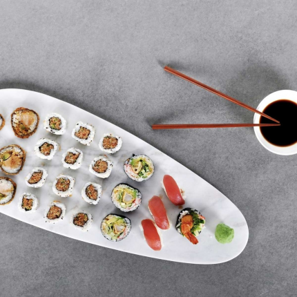 Max large - tagliere ovale in marmo bianco Max large - tagliere ovale in marmo bianco