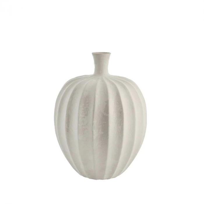 Esme - Vaso decorativo in ceramica, bianco avorio