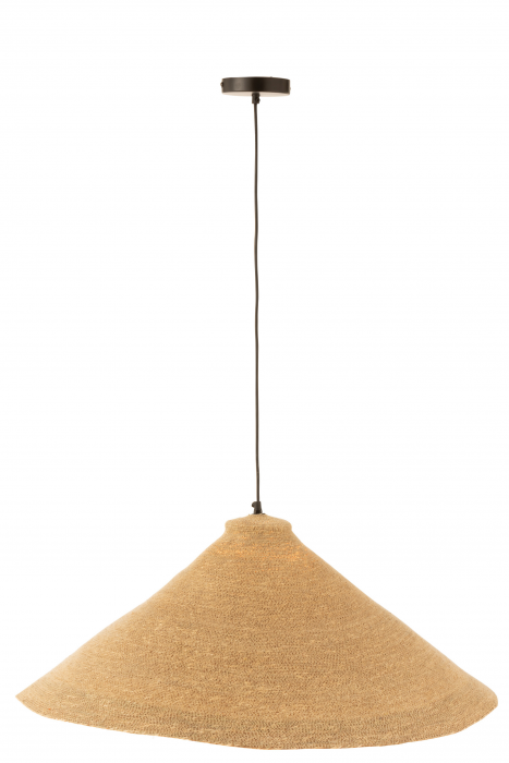 Cone - Lampada a sospensione in giunco naturale