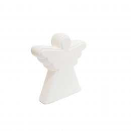 Angel - angelo in ceramica bianca con luce led