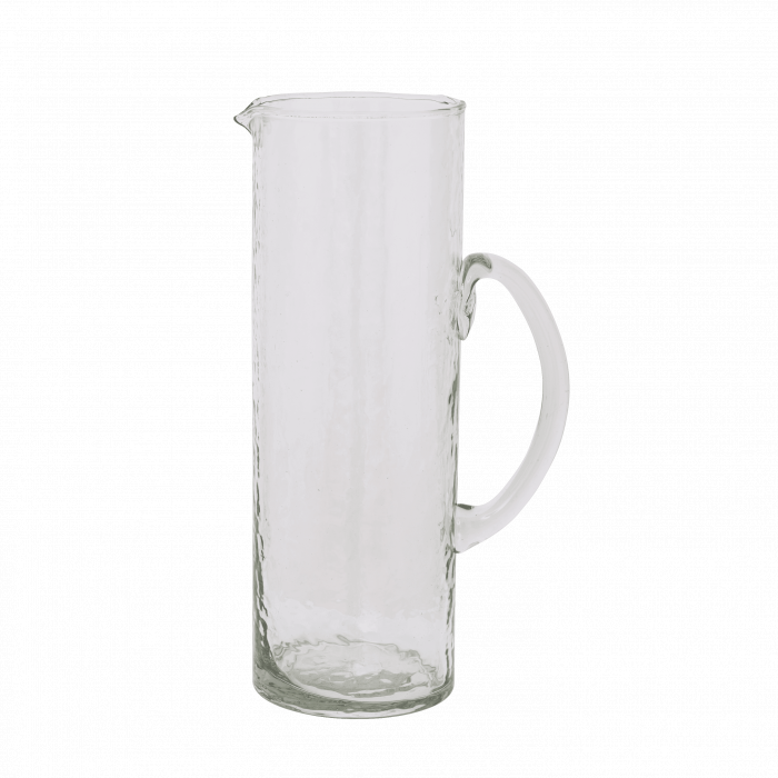 Hammered - caraffa in vetro riciclato trasparente