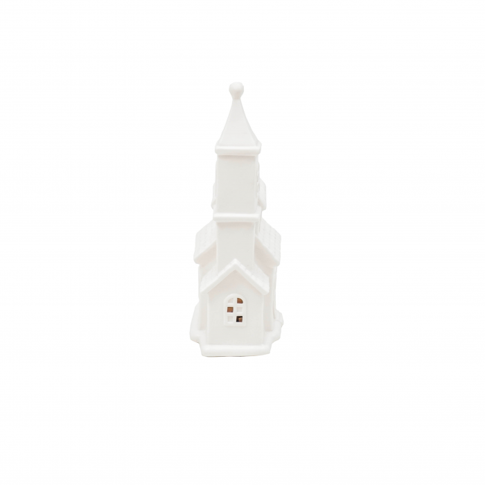 Church - Casetta in ceramica con led, grande