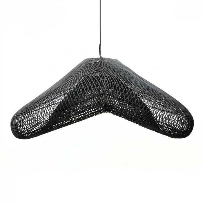 The Cloud - Lampada a sospensione in rattan nero