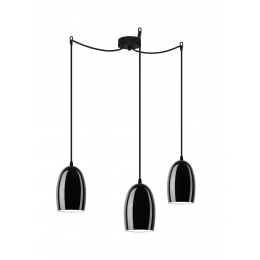 Lampadario UME 3/S - Black Glossy