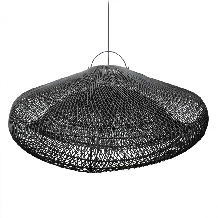 The Cloud - Lampada a sospensione in rattan nero