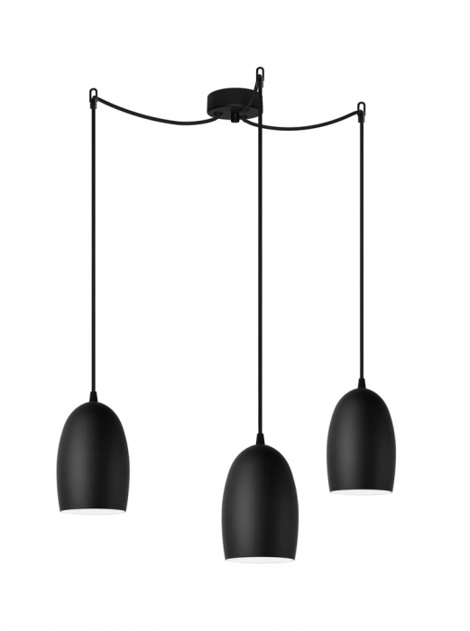 Lampadario UME 3/S - Black Matte