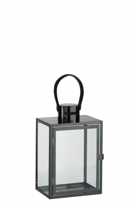 Oscar - Lanterna acciaio/vetro nero