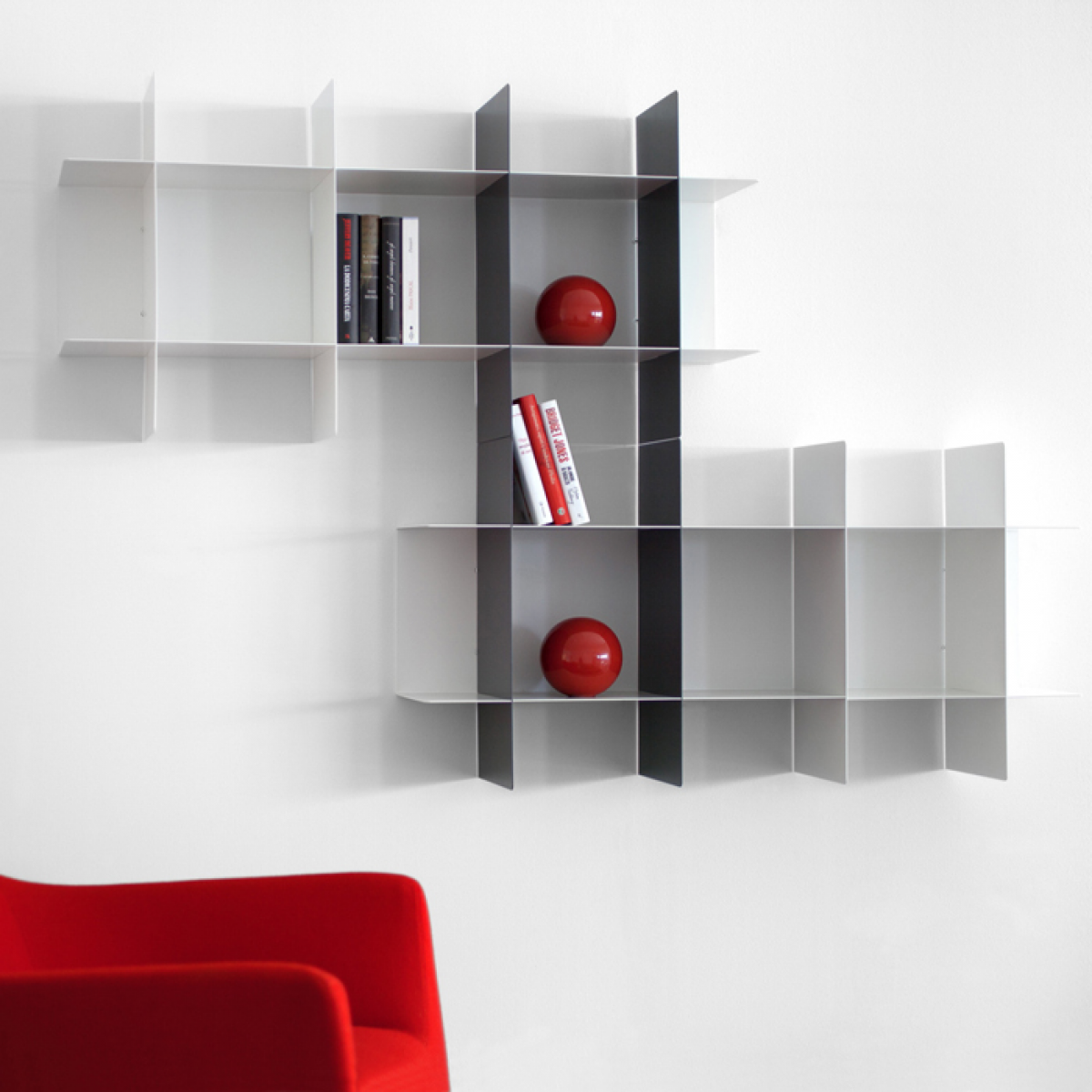 Librerie componibili design  Modulo a C per libreria INNESTO - LivingDecò