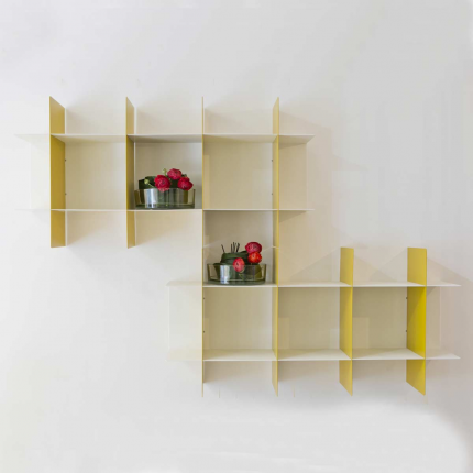 Libreria INNESTO bianca e gialla Libreria INNESTO bianca e gialla