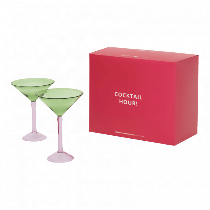 Martini cocktail - set due bicchieri, confezione regalo