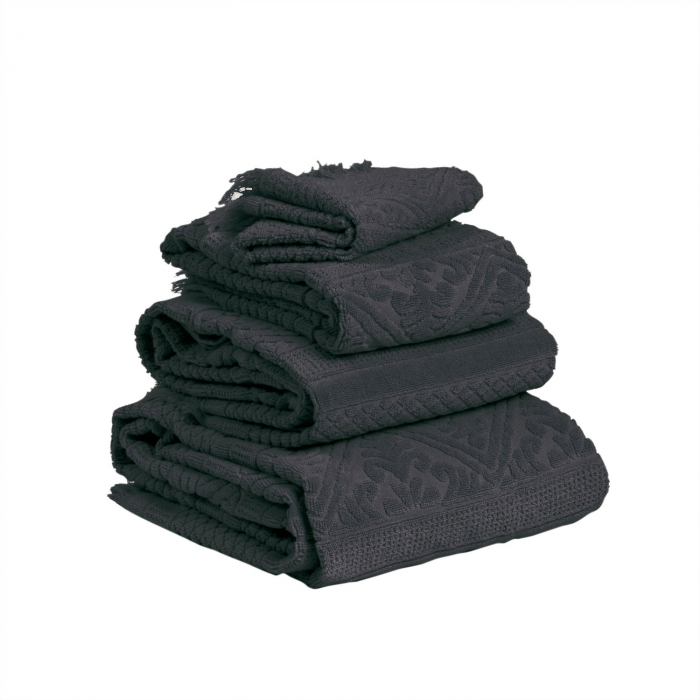 Zoe Carbone - asciugamano da bagno grigio scuro  100 X 180