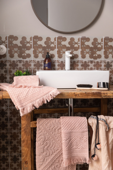 Zoe - telo bagno rosa 100 X 180