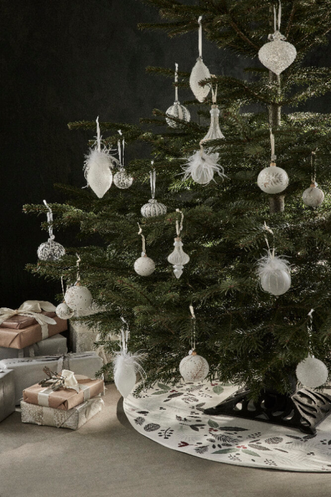 Norille - set 4 decorazioni per albero, bianco ottico