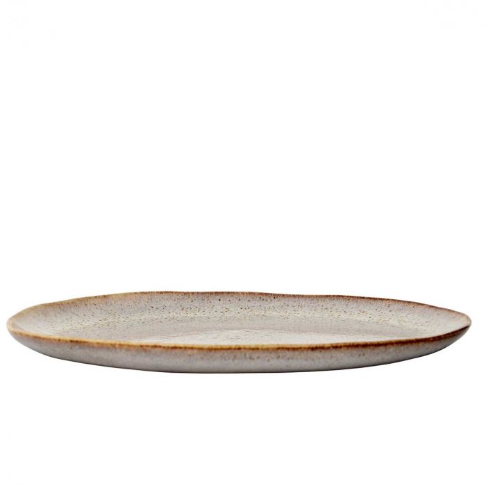 Sandrine - set 4 piatti piani grigio sabbia