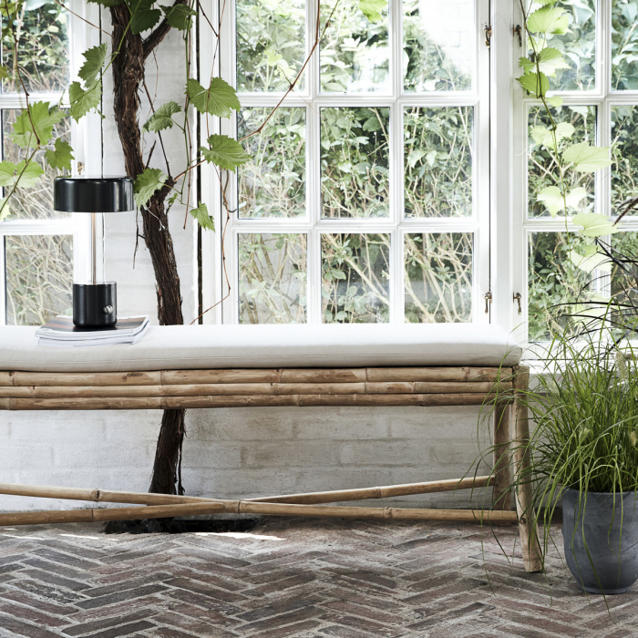 Sedeo - panca in bamboo con cuscino