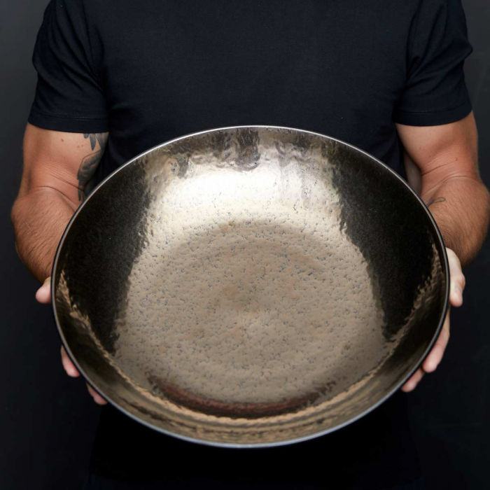 Bronze - grande piatto di portata metallizzato