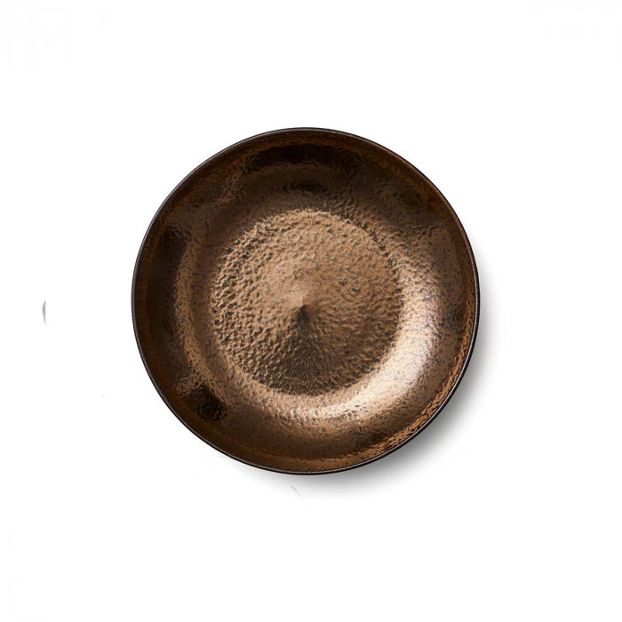 Bronze - grande piatto di portata metallizzato