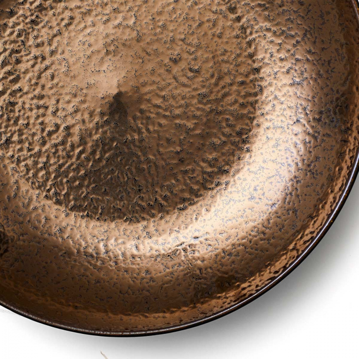 Bronze - grande piatto di portata metallizzato