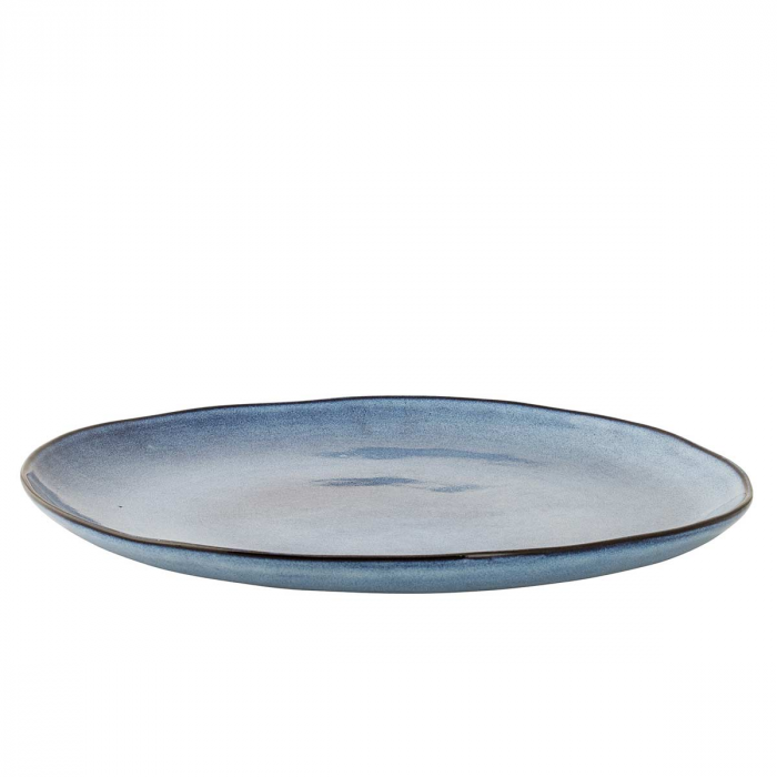 Sandrine - set 4 piatti piani blu