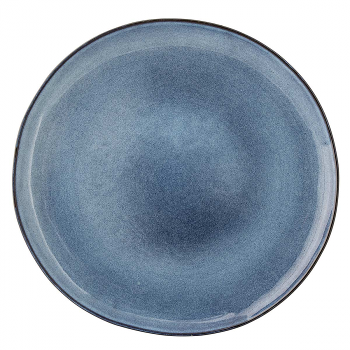 Sandrine - set 4 piatti piani blu