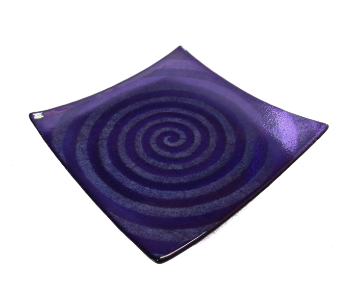 Spirale - Piatto quadrato viola