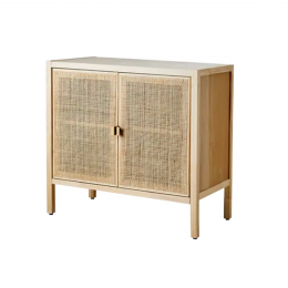 Harry - piccola credenza in legno di pino e rattan