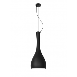 lampada a sospensione ITTEKI Elementary 1/S singola, nero opaco, cavo nero