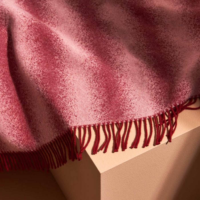 Tide - plaid bordeaux e rosa cipria