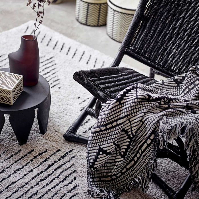 Cozy - plaid decorativo bianco e nero