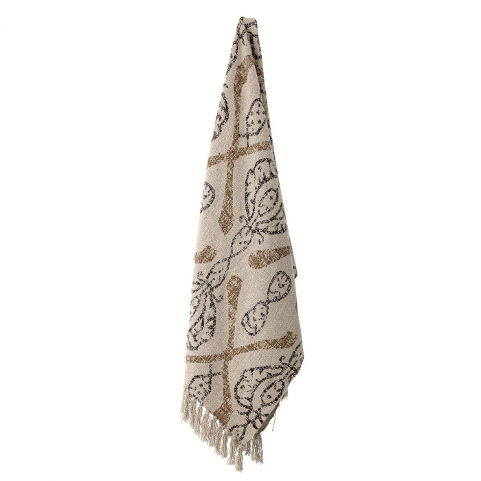 Cozy - plaid in cotone fantasia beige