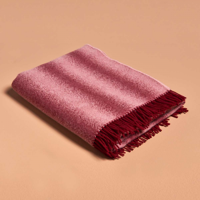 Tide - plaid bordeaux e rosa cipria