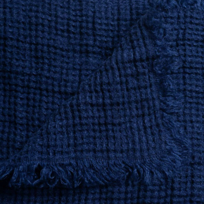 Nest - plaid in lino blu navy