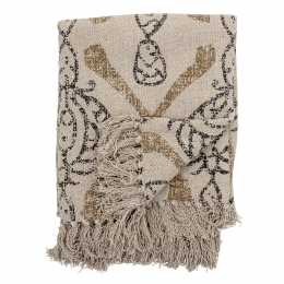 Cozy - plaid in cotone fantasia beige