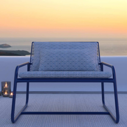 Lolita - poltrona da esterno in metallo blu Lolita - poltrona da esterno in metallo blu