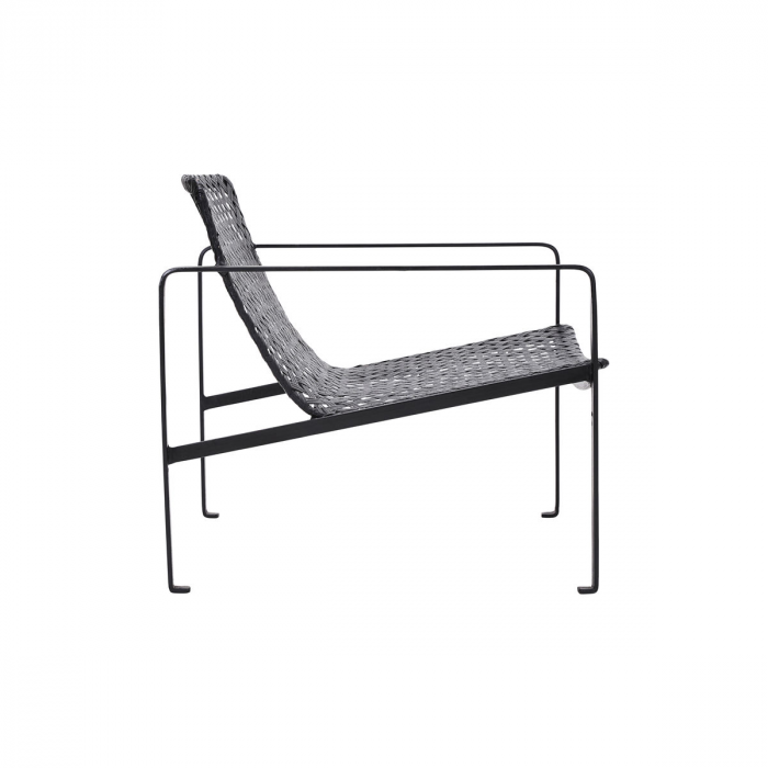 Habra - poltrona lounge nera in rattan