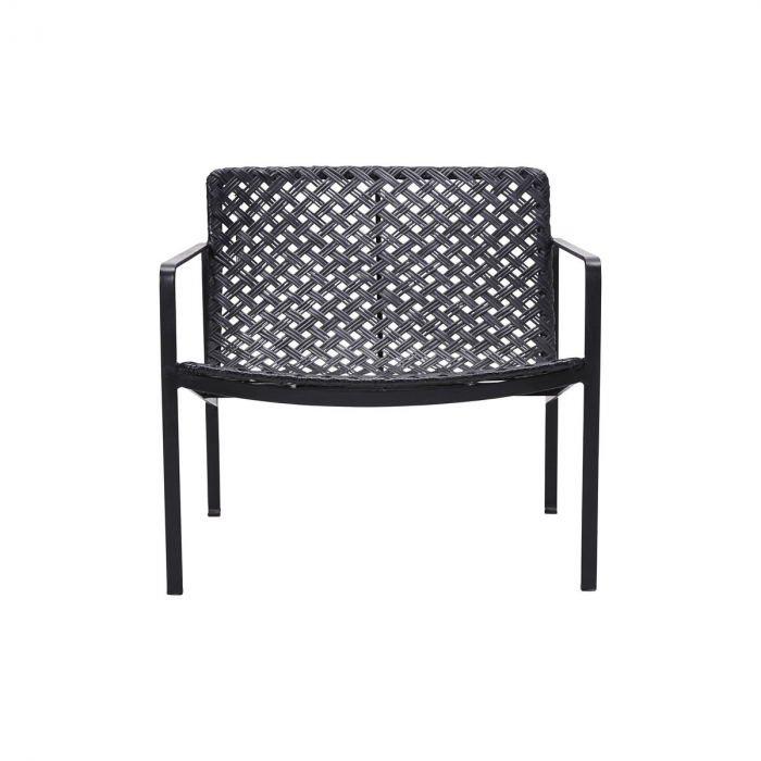 Habra - poltrona lounge nera in rattan