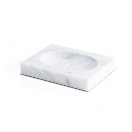 Squared - Portasapone in marmo bianco Squared - Portasapone in marmo bianco