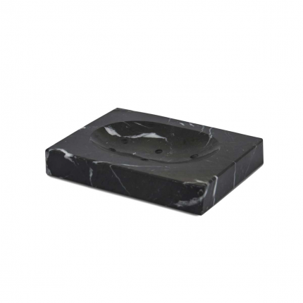 Squared - Portasapone in marmo nero Squared - Portasapone in marmo nero