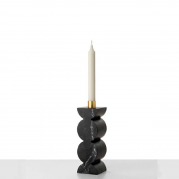 Constantin - portacandela in marmo nero marquina