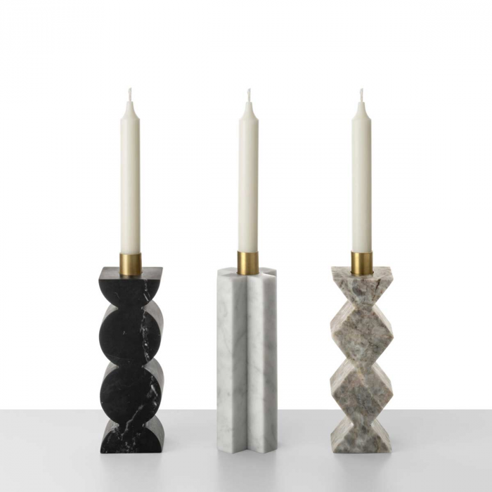 Constantin - portacandela in marmo nero marquina