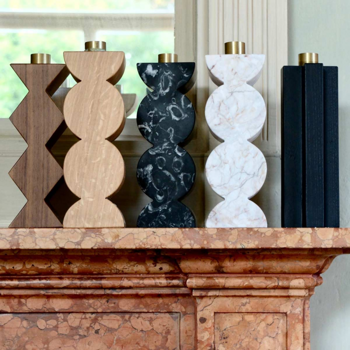 Constantin - set 3 portacandela in legno