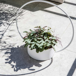 Portavaso bianco in metallo - grande Portavaso bianco in metallo - grande