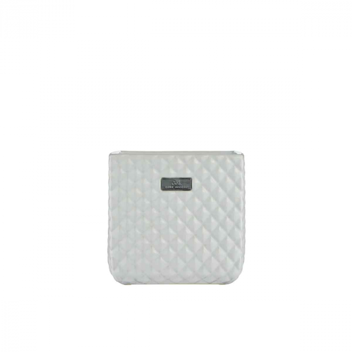 Portia - portavaso in ceramica bianca