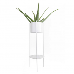 Ent - portavaso bianco in metallo - grande Ent - portavaso bianco in metallo - grande