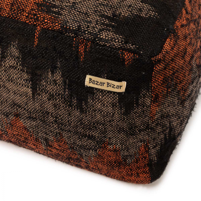 Oh my Gee - Pouf quadrato Black Orange