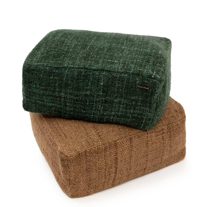 Oh my Gee Forest - Pouf verde scuro in cotone