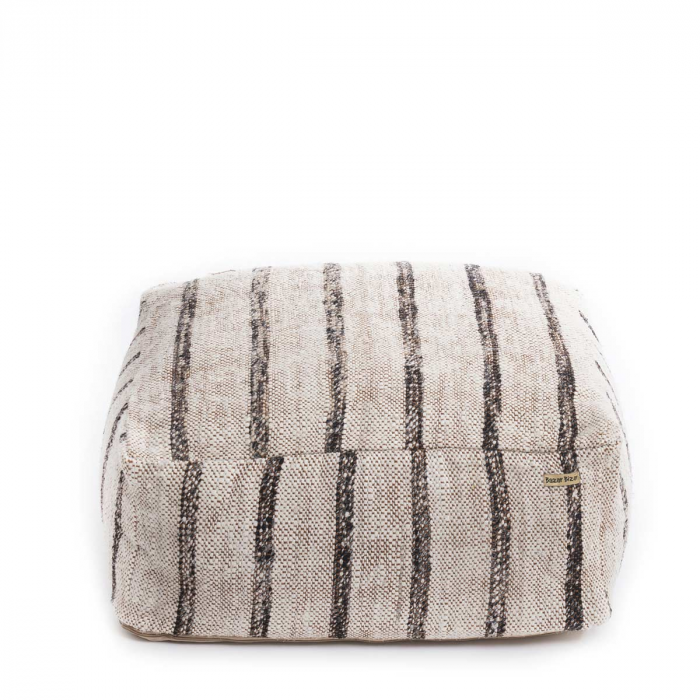 Oh my Gee Bohemian White - Pouf bianco a righe nere