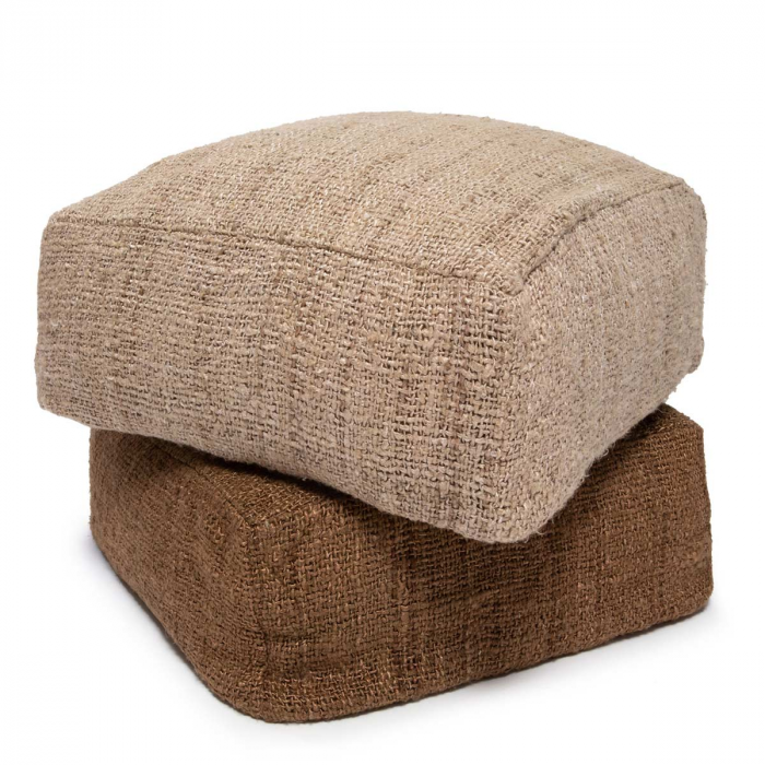 Oh my Gee Beige - Pouf quadrato in cotone