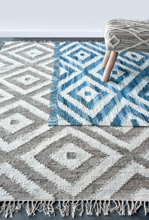 Soraya - tappeto blu geometrico 160 X 230