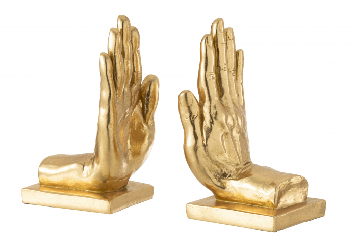 Hands - fermalibri dorato a forma di mani